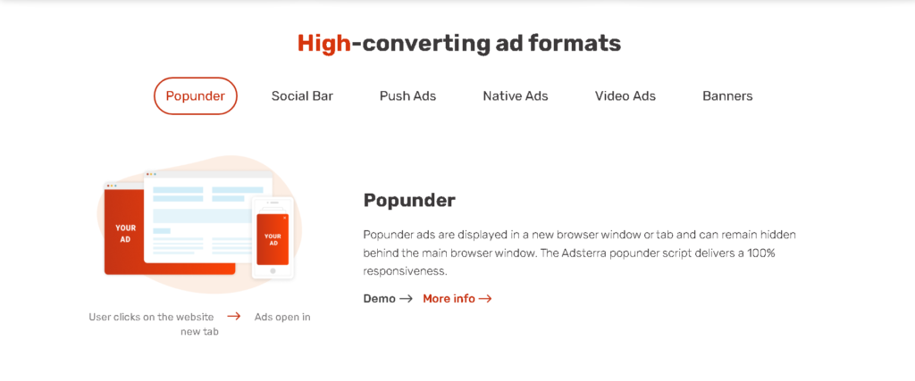  Ad Formats in Adsterra